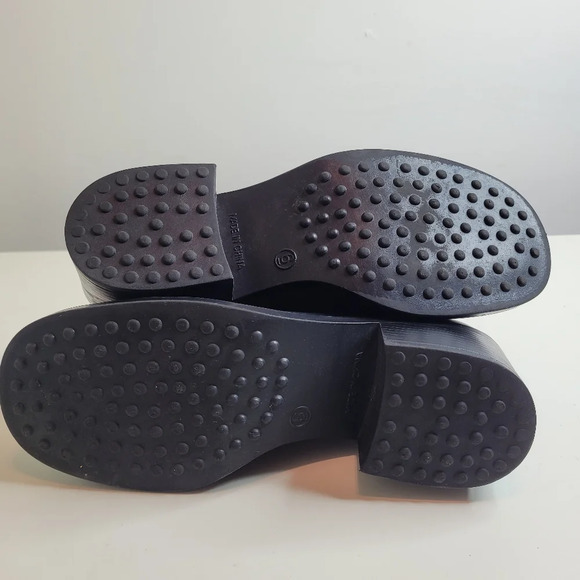 Studio Works Black Leather Donna Lace Up Boots Size Women's 6 - Picture 7 of 10